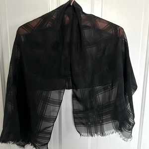 Sheer black scarf